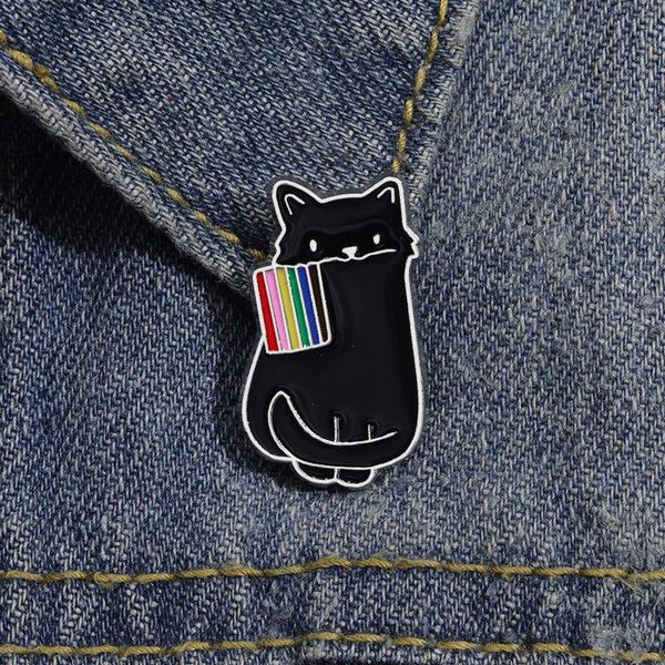 LGBT Rainbow Flag Black Animals Film Quotes Badge Badge Cute Filmes de Anime Games Hard Pins de esmalte coletam desenho animado Backpack Backpack Bag Collar Capites de lapela S2880200