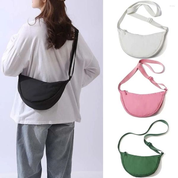 Totes vegan nylon hobos saco crossbody women moda moda ombro simples feminino casual portátil acolchoado fanny packs girls sling bolsa