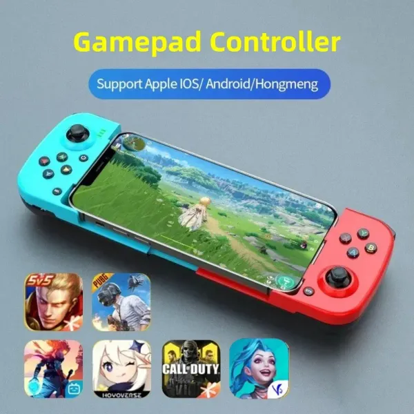 Grips gamepad telescópico para maçã iOS Android PUBG SWITCH PS4 Stretch sem fio BT 5.0 Tele come Joystick do controle de jogo de frango