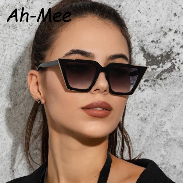 Солнцезащитные очки модные кошки глаз Женщины дизайнерские винтажные градиентные очки ретро -катэя солнцезащитные очки