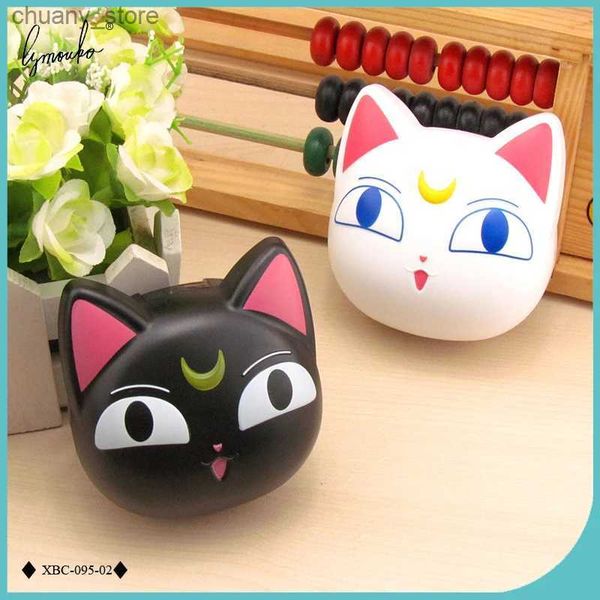 Case di occhiali da sole Lymouko Nuovo design Design carino Cartoon Moon Cat With Mirror Contact Lens Case per le lenti da contatto da regalo per donne Y240416