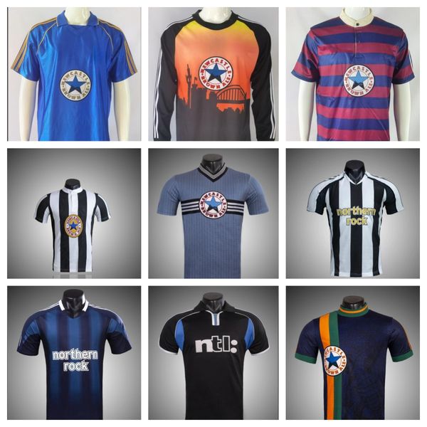 Novo Castelo Retro Man Soccer Jerseys Shearer Asprilla Emre Owen Ketsbaia Camisas de futebol em casa Vintage 80 82 83 85 88 90 91 92 93 95 97 96 98 99 00 2000 1995 1996 1980