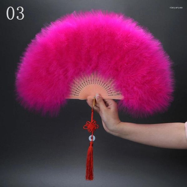 Figurine decorative in stile cinese Feather Folleding Fes Decoration Wedding Decoration Pretty Hand Fashion Party Show Cosplay Props Fan Home Home