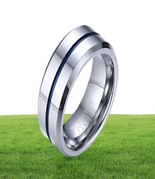 Ehering Tungsten Carbid Ringe für Männer 8mm Breite Top -Qualität männlicher Hochzeit Schmuck S USA4099256