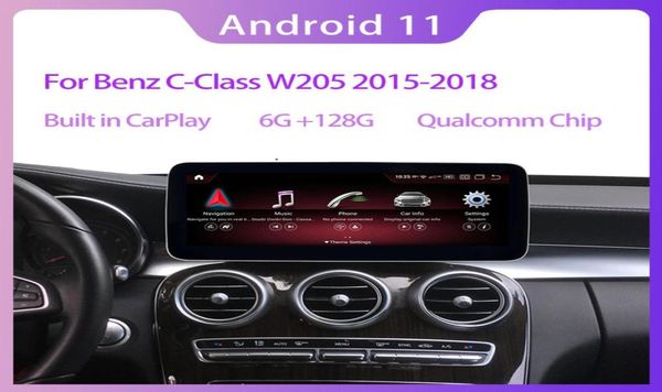 1025quot Qualcomm Android 11 6G RAM 128G ROM ROM RADIO GPS Navigation Bluetooth Wi -Fi Head Bind для Mercedes Benz GLC CLA6898983