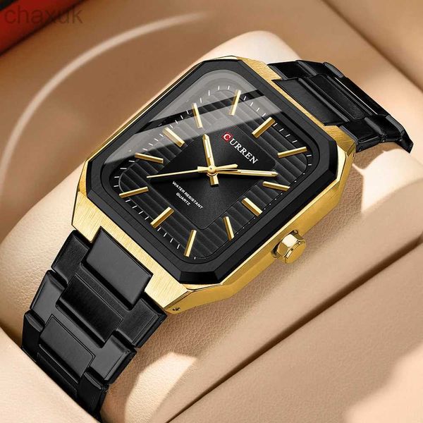 Armbanduhr Curren Fashion Business Man Uhren leuchtend wasserdichte Edelstahl Quarz Uhr für Männer Casual Sport Chronograph Reloj Homb D240417