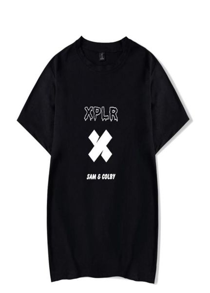 Sam e Colby Stampa XPLR Merch Shirts Crewneck Spazzante Cotton Classic Tshirt Fashion TEE4021871