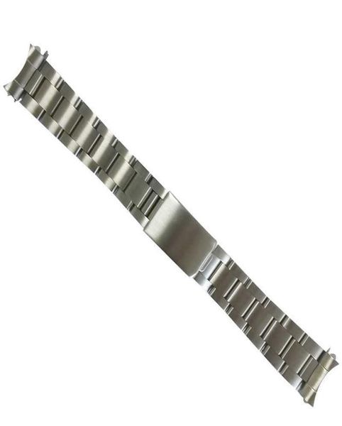 Uhren Bänder 316L Festpinsel Edelstahl 18 mm 19mm 20 mm silbernen Auster gebogenen Ende Tauch -Uhr -Gurtbandarmband Passform für Rox WA5940100