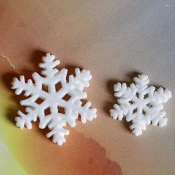 Decorazioni natalizie oggetti di scena mini per scrapbooking di abbellimenti per i capelli ornamenti per decorazioni per alberi di Natale artigianato di fiocchi di neve