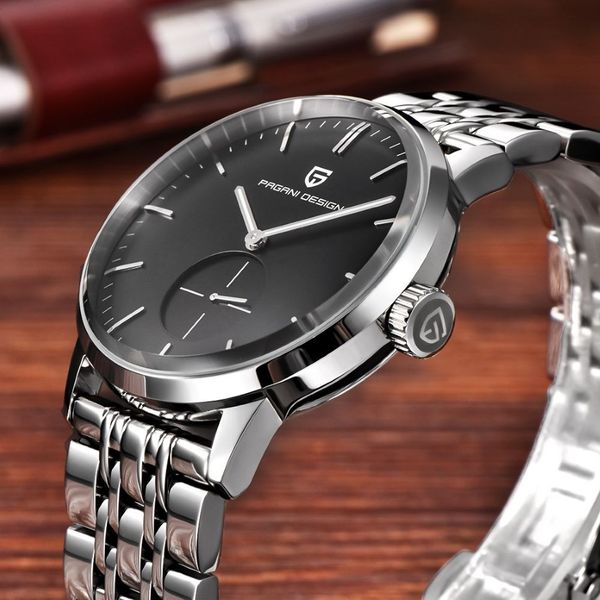 Pagani Design Luxury Brand Fashion Casual Men's Watches Нержавеющая сталь простые Quartz Business Watch Relogio Masculino281p