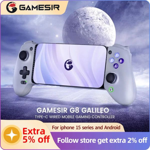 Topi Gamesir G8 Galileo Gamepad Mobile Tele per telefoni con Effect Stick per iPhone 15 Joystick Android Tipo C PS Cloud Game