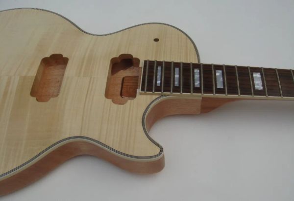 Cabos novos violões inacabados de 1 peça, incluindo pescoço de guitarra e conjunto de corpos de guitarra