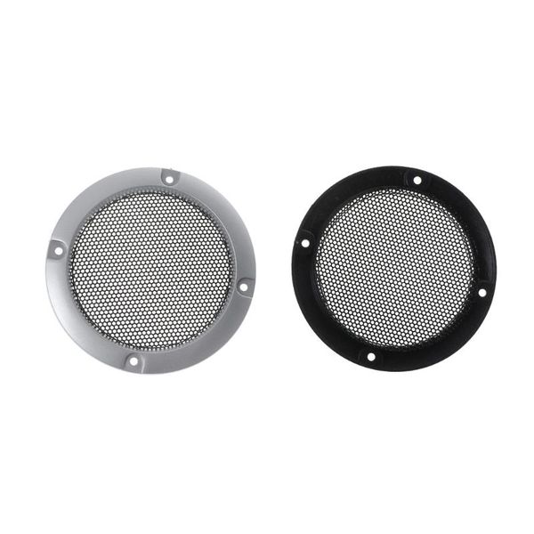 LE13MON LEACHER GRILLS Subwoofer Rahmen Kühlergrill Cover Stahl Mesh Dekorativ Kreis DIY -Zubehör