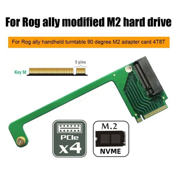 Palestrantes para Rog Ally Ally Handheld Placa de transferência de 90 graus Adaptador Modificado NVME Cartão de disco rígido M.2 Acessórios 2280 O9Z6