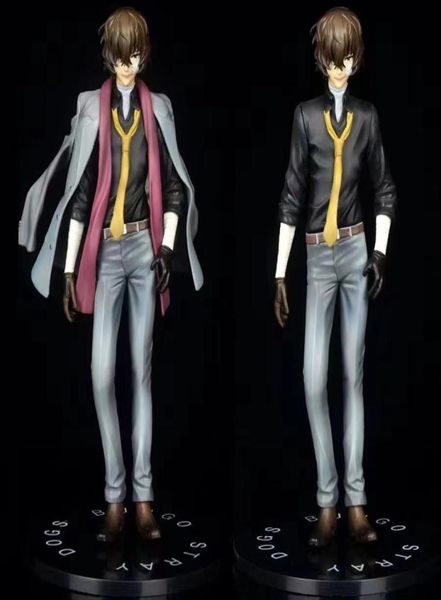 23cm Bungo Stray Dogs Anime Figura Dazai Osamu Ação Figura 657 Dazai Osamu Fatuagem Modelo Colecionável Toys de boneca 18 Escala K862290434