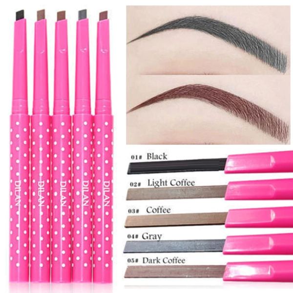 Versorgung 5 Farben Eyebrow Bleistift wasserdichte lang anhaltende Augenbrauen Liner Stift Make -up Pigment schwarz braune Augenbrauen Tattoo Stift Beauty Tools