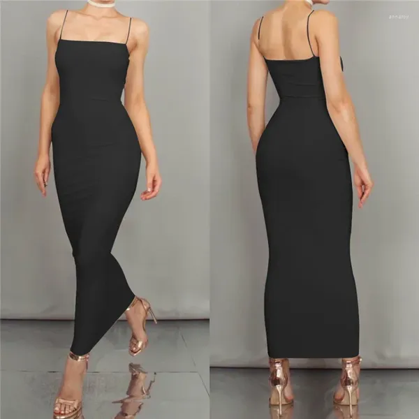 Abiti casual abiti da donna estate lunghe imbracatura club sexy maxi bodycon per signori primaverili coreani svidos y2k