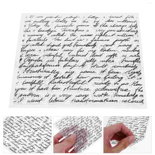 Bottiglie di stoccaggio Clear Journal Letter Flash Cards Stamps per produrre tuta da punta di silicone a sigillo trasparente fai -da -te