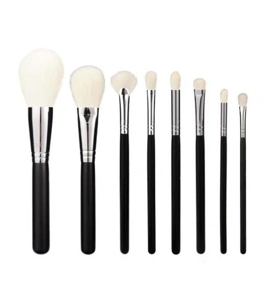 Высококлассные TF 14pcs Makeup Щетки установите профессиональные натуральные козьи волосы акриловая ручка для лица Blender Blender щетка с Box2393548