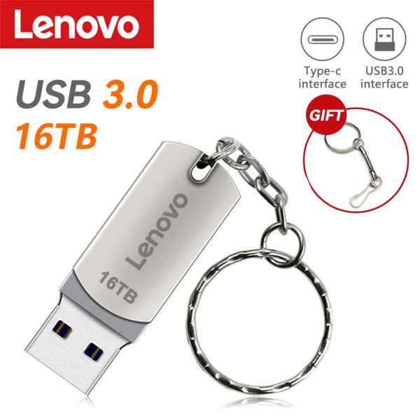 Carte Lenovo originale USB Flash Drive U Disk 512GB 1 TB 2TB Mini chiave Pendrive Black Flash Pen Drive Memory Stick per computer