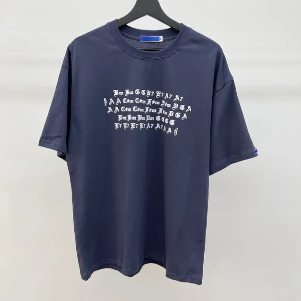 Camisetas masculinas Novidade 2024 Men Número Nove Slogan Gótico T-shirt Hip Hop Skateboard Street Cotton T-shirts Tee Top Us Size Bg86