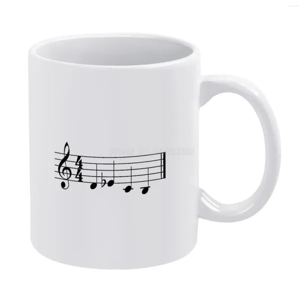 Tazze dsch motivi acuti chiavi bianca tazza a amici e familiari regalo creativo 11 oz caffè ceramico shostakovich musica classi