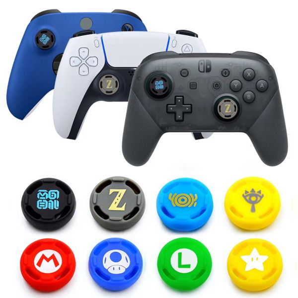 Hoparlörler 8pcs/lot silikon başparmak çubuk kapakları PS4 PS5 için Joystick Kapakları PS4 PS5 6 NS Pro Denetleyici Oyun Aksesuarları