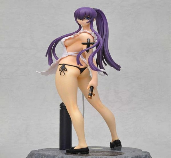 Charaani Highschool do morto Busujima Saeko PVC Ação Figura Anime Figura Sexy Modelo de Toys Coleção Doll Gente Q07222059323