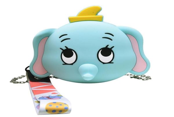 Neue Baby Girls Cartoon Mini -Taschen Fashion Kinder Elefant Kiesel Gel Change Geldbörse Süßes Anime Sytle Kinder Messenger Tasche Y25072640480