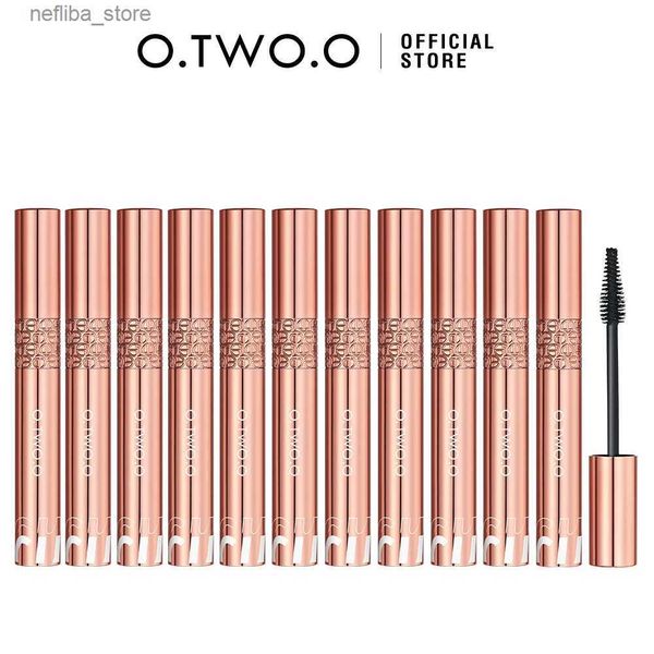 Mascara o.two.o 12pcs Make -up -Set Mascara wasserdichte zusätzliche Volumen Seidenfaser Lange verlängert Wimpern Erweiterung Mascara Cosmetics Kit L410