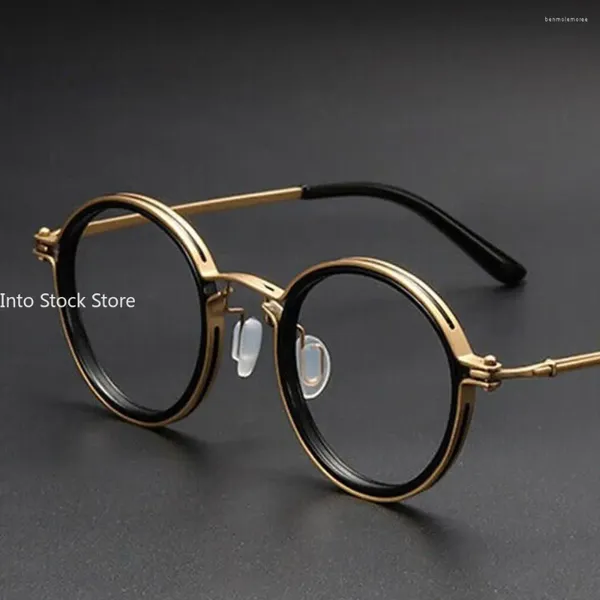 Sonnenbrille Vintage runde Antiblau -Licht -Brillen Frauen Klassische Metall Metall optische Rahmen lesen Brillen Computer Myopia Brillen