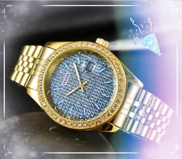 UNISSEX WOMENS Mens quartzo Relógios Data Data Hora de Três STICHES Diamonds Ring Dot Japão Japão Quartz Calendário Hora do relógio Relógio Primeira estrela Choice Choice Gifts