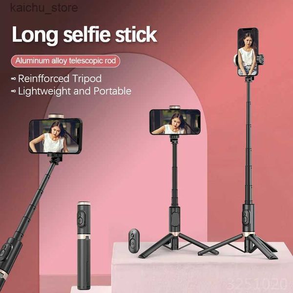 Selfie Monopoden FGCLSY 2022 NEU NEUER BLUETOOTH Wireless Mini Selfie Stick mit Fülllicht 360 Grad Drehes Aluminium Live -Broadcast -Stand Tripod Y240418