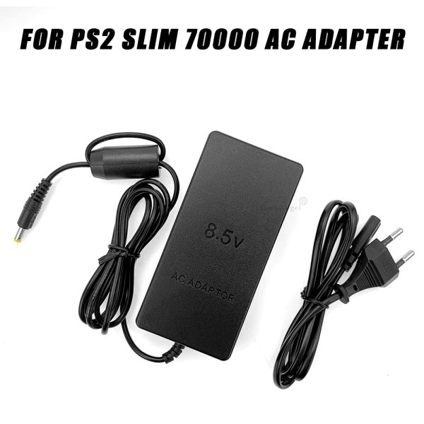 Поставки питания Euro Plug Black Удобный адаптер AC ADAPTER PILEST для PlayStation 2 для PS2 70000 Output DC 8.5V Dropshipping