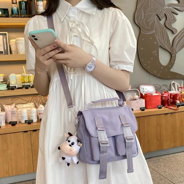 Umhängetaschen süße Mädchenstil Crossbody Tasche kleine Party koreanische japanische College -Studenten Nylon Junior School Handtasche