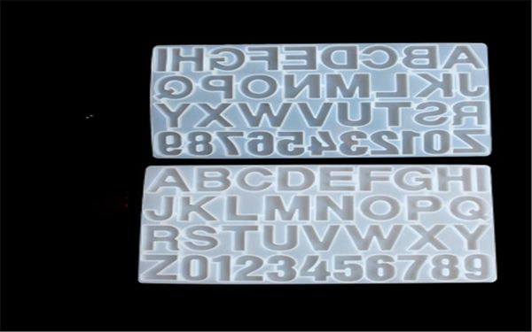 Piccola stampo di resina silicone fai -da -te per lettere stampo per lettere alfabeto numero silicone stampi numero alfabeto Gioielli Castchain Casting MO4902083