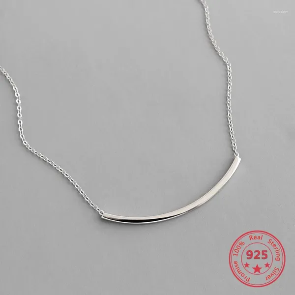 Подвески корейская версия 925 Серебряная серебряная улыбка ожерелье Геометрическая личность дизайн личности красивые продукты в стиле дикой маленькой женщины
