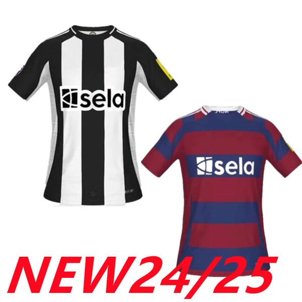 Kids Kit 2024 Newcaslte Soccer Jerseys Bruno G. Joelinton Football 24 25 Рубашек года Isak Nufc Uniteds Maximin Wilson Size S-XXL