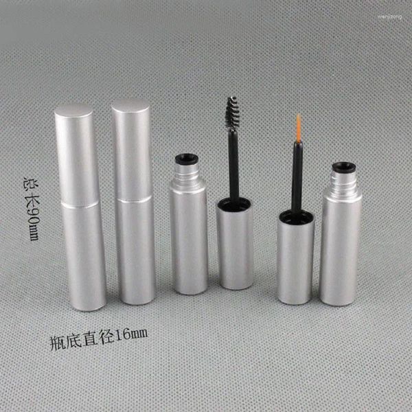 Speicherflaschen 8ml Silber Plastik Kosmetischer Flaschenröhrchen Eyeliner Mascara Lippenbürste Liner Stift Augen Wimpern Wachstum Flüssigkeit Make -up Packung