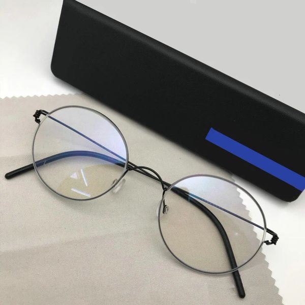 Retro -runde Schrauben ohne Brille Rahmen Rahmen Männer Frauen Morten Brand Design handgefertigt optisch verschreibungspflichtige Brille 240411