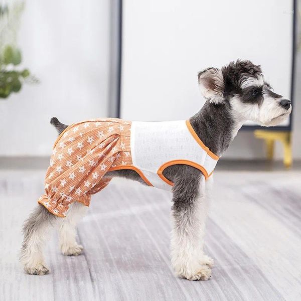Dog Apparel Macacão de macacão de pm pijamas de pão de cachorro Ponta de calça pequena Poodle Schnauzer Yorkie Bichon Pomeranian Pet Clothing Roup
