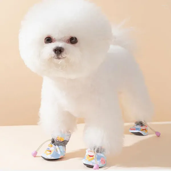 Scarpe abbigliamento per cani per trazione pacchetto animale domestico design antidropponte per fodera morbida comodità graziose calzature da esterno