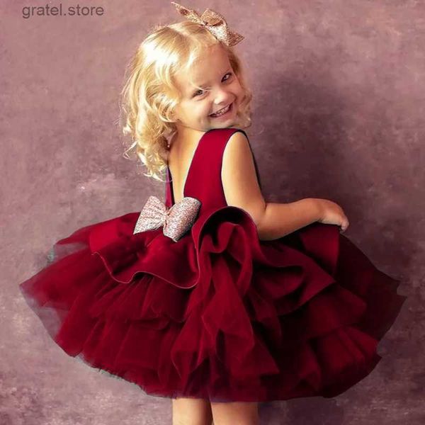 Vestidos de menina de 1 ano de meninas de meninas para meninas recém -nascidas roupas big bowknot formal menina festa de aniversário vestido de batismo vestidos