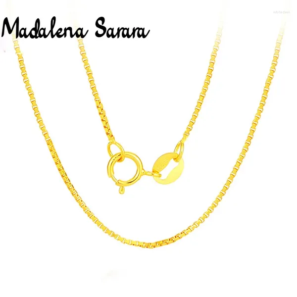 Ketten Madalena Sarara Au750 Pure 18k Gelbgold Kasten Kette Frauen Halskette 18 