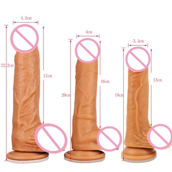 Super enorme dildos realistas Strapon grossa Giant Dildo Anal Butt com Copa de Sucção Big Penis Soft Penis Sex Toy para mulheres 240412