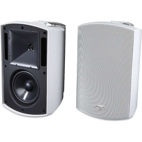 Alto-falantes internos/externos premium AW-650 em White-Design bidirecional para qualquer clima com unidade de baixo IMG de 6,5 polegadas e tweeter de cúpula de titânio de 1 polegada