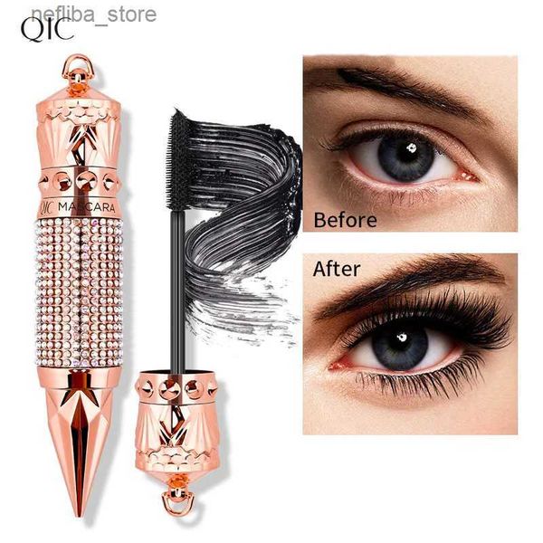 Mascara djbs le regine a diamante rotto a diamante nero impermeabile allungato colorato lungo riccio e riccio di mascara primer per donne l410