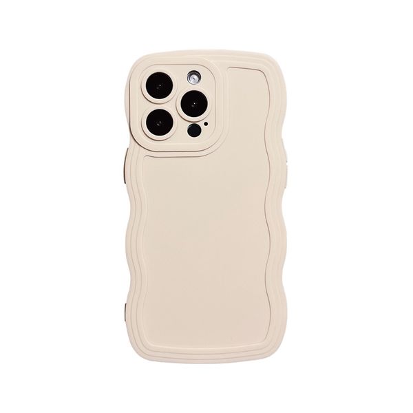 Custodia per iPhone 12 Pro Case Wave, Design del telaio riccio per donne, custodia del telefono TPU morbido TPU Affronta a full-body Copertina di protezione