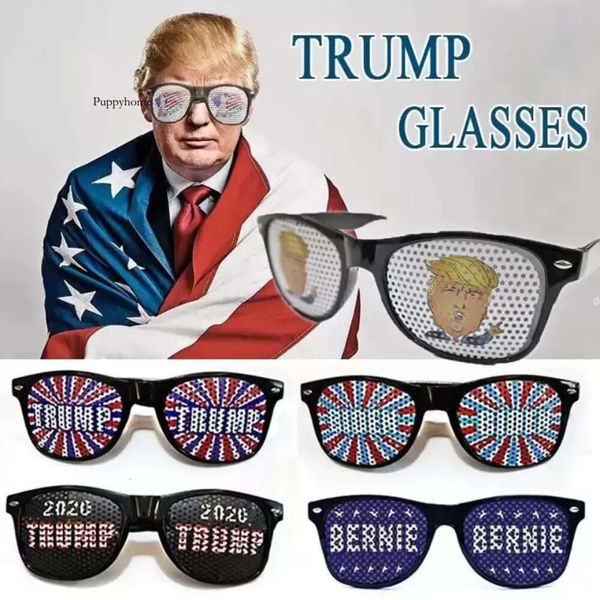 Präsident Donald Trump Funny Brille Party Festival Lieferungen USA Flagge patriotische Sonnenbrille Geschenke J0420 0418