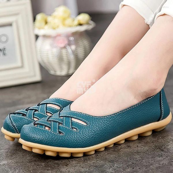 Scarpe casual estate in pelle oxford classica barca di alta qualità da donna comoda traspirante